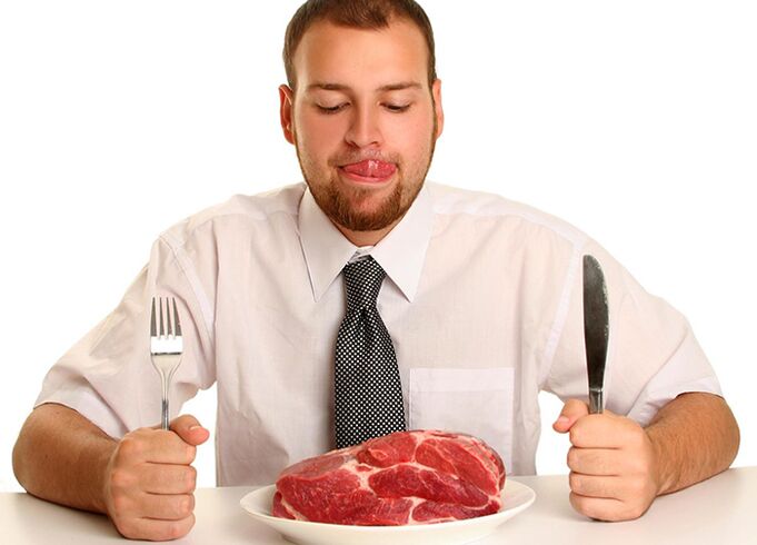 Czerwone mięso w diecie mężczyzny